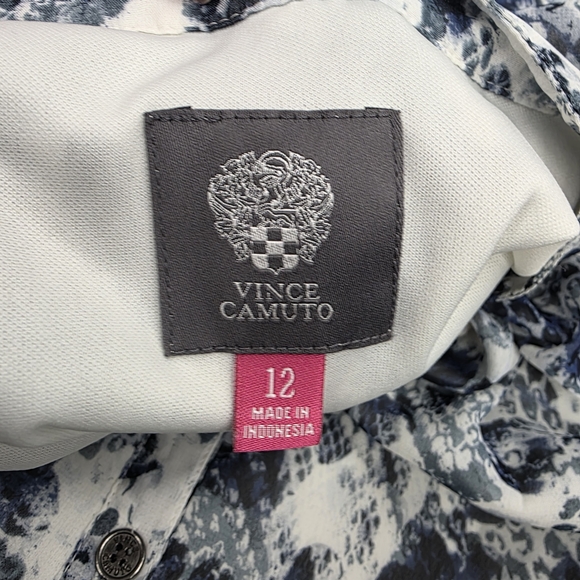 Vince Camuto Blue and White Midi Dress - Picture 9 of 9